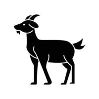 goat icon. solid icon vector