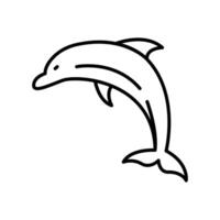 Dolphin icon. outline icon vector