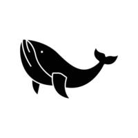 Blue Whale icon. solid icon vector