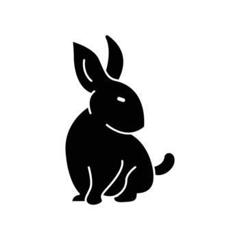 rabbit icon. solid icon vector