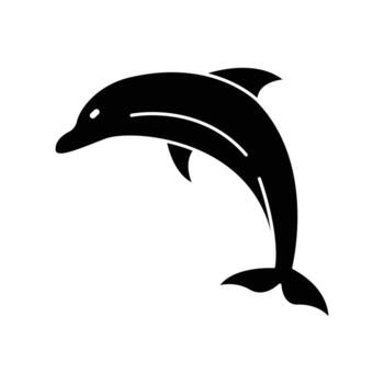 Dolphin icon. solid icon vector