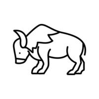 Bison icon. outline icon vector