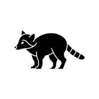 raccoon icon. solid icon vector