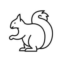 Squirrel icon. outline icon vector