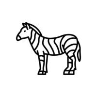 Zebra icon. outline icon vector