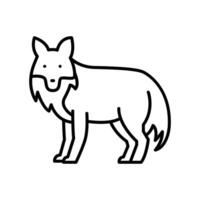 Fox icon. outline icon vector