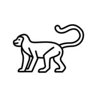 Monkey icon. outline icon vector