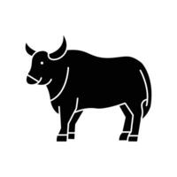 ox icon. solid icon vector