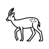 Antelope icon. outline icon vector