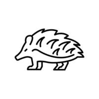 Hedgehog icon. outline icon vector