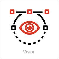 vision and eye icon concept vector