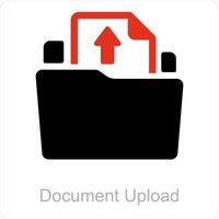 Document Upload and Folder icon concept vector