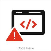 Code Issue and error icon concept vector