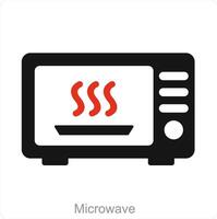 Microwave and cooking icon concept vector