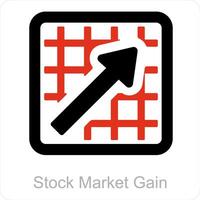 Stock Market Gain icon concept vector