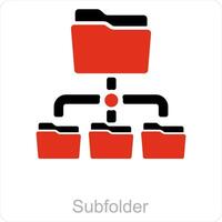 Subfolder and Folder icon concept vector