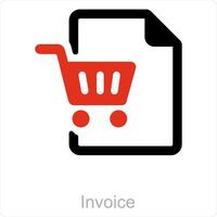 Invoice and file icon concept vector