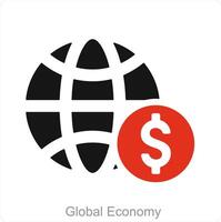 Global Economy and business icon concept vector