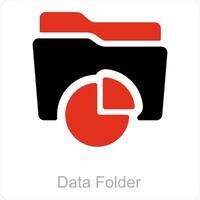 Data Folder and Folder icon concept vector