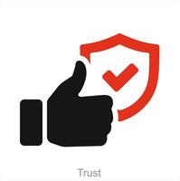 Trust and secure icon concept vector