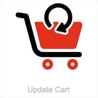 Update Cart and cart icon concept vector