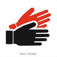 Non Verbal and communication icon concept vector