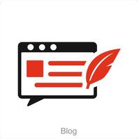 Blog and article icon concept vector