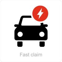 Fast Claim and care icon concept vector