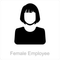 Female Employee and female ion concept vector