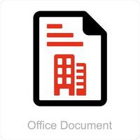 oficina documento y hogar icono concepto vector