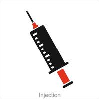 Injection and care icon concept vector