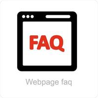 webpage faq and web icon concept vector