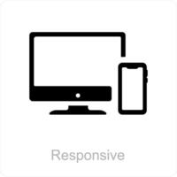 responsive and device icon concept vector