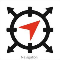 Navigation and map icon concept vector