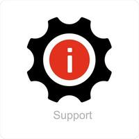 support and help icon concept vector