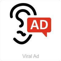 Viral Ad nad social media icon concept vector