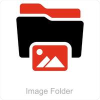 Image Folder and Folder icon concept vector