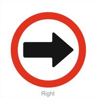 Right and way icon concept vector