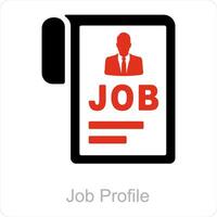 Job Profile and job icon concept vector
