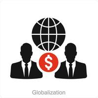 Globalization and globe icon concept vector