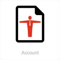 account and business icon concept vector