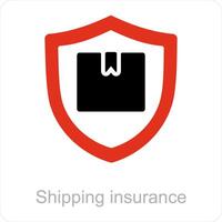 Shipping Insurance and box icon concept vector