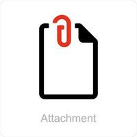 attachment and connect icon concept vector