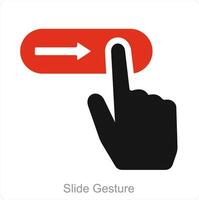 Slide Gesture and hand icon concept vector