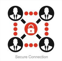 Secure Connection and network icon concept vector