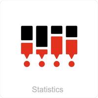 statistics and Big data icon concept vector