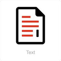 text and document icon concept vector