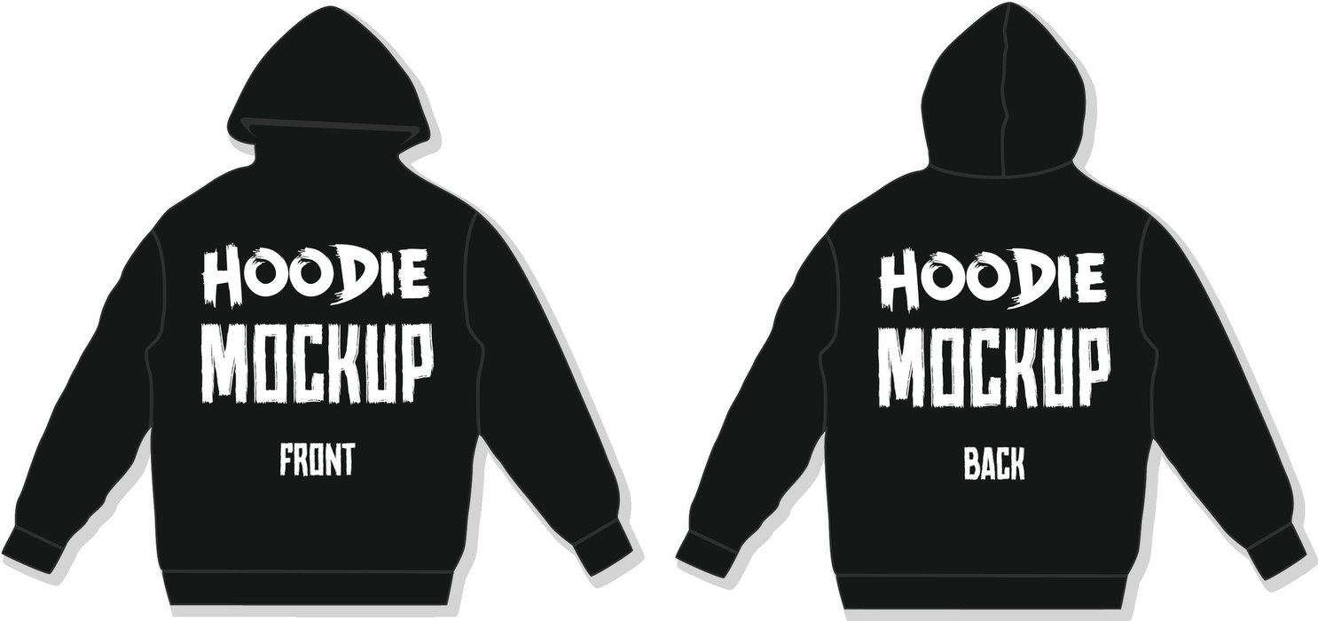 Page 3 Black Hoodie Mockup Vector Art Icons and Graphics for Free