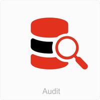 Audit and Big data icon concept vector
