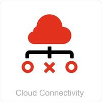 cloud connectivity and Big data icon concept vector